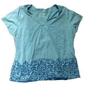 Women’s Lane Bryant Blue V Neck T Shirt Size 22/24
